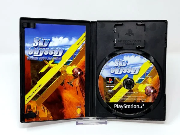 Interior del juego Sky Odyssey (ESP) para PlayStation 2 con disco y manual