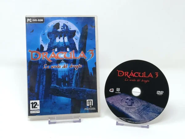 Interior del juego Drácula 3: La Senda del Dragón (ESP) para PC con disco y manual