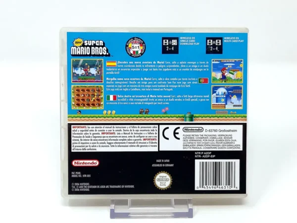 Parte trasera de New Super Mario Bros. (ESP) para Nintendo DS, edición PAL España