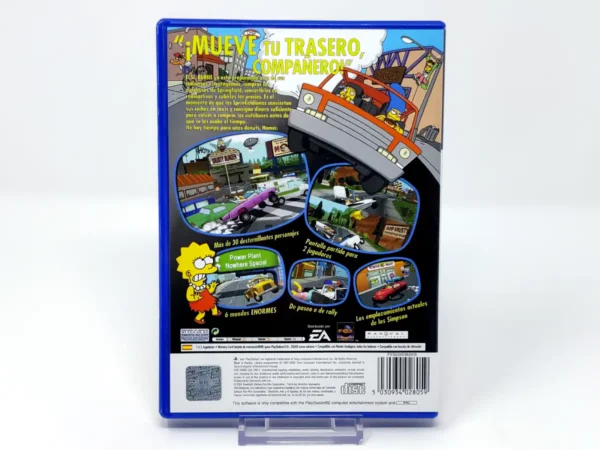 Parte trasera de The Simpsons: Road Rage (ESP) para PlayStation 2, edición PAL España