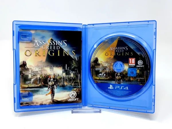 Interior del juego Assassin's Creed: Origins (ESP) para PlayStation 4 con disco y manual