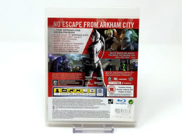 Lateral de la caja de Batman: Arkham City (UK) para PlayStation 3