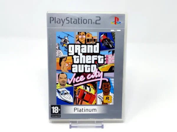 Portada de Grand Theft Auto: Vice City (ESP) (Platinum) (Rebajado) para PlayStation 2, edición PAL España, de segunda mano