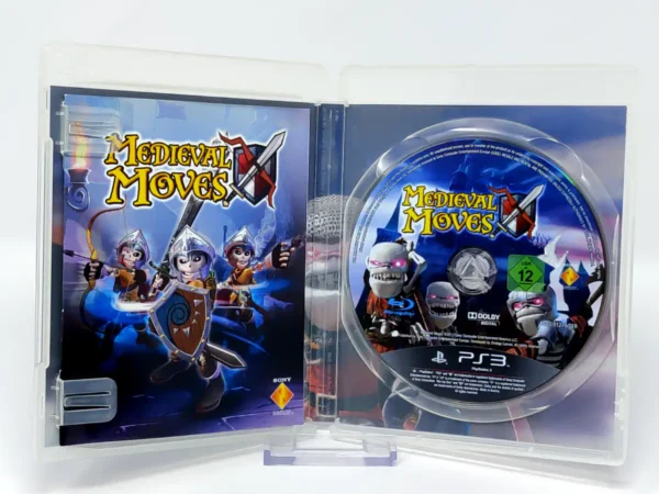 Interior del juego Medieval Moves (ESP) para PlayStation 3 con disco y manual