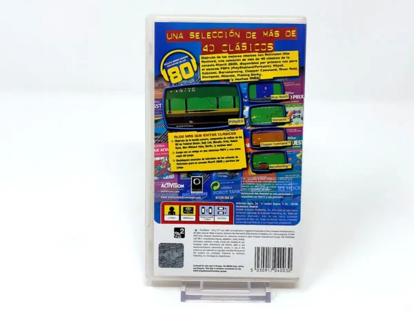 Parte trasera de Activision Hits Remixed (ESP) para PSP, edición PAL España