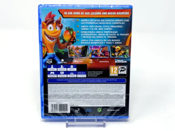 Parte trasera de Crash Bandicoot 4: It’s About Time (ESP) (Precintado) para PlayStation 4, edición PAL España
