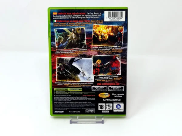 Parte trasera de Cold Fear (ESP) para XBOX, edición PAL España