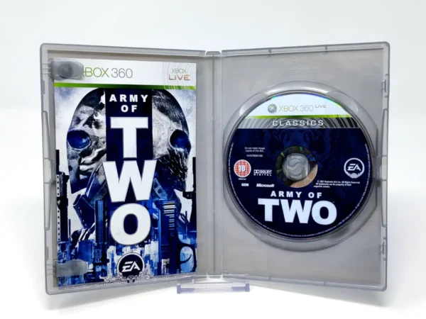 Interior del juego Army of Two (ESP) (Classics) para XBOX 360 con disco y manual