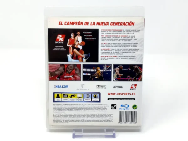 Parte trasera de NBA 2K7 (ESP) para PlayStation 3, edición PAL España