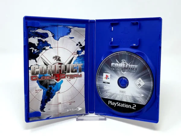 Interior del juego Conflict: Global Storm (ESP) para PlayStation 2 con disco y manual