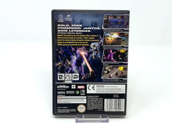 Parte trasera de X-Men Legends (ESP) para Nintendo GameCube, edición PAL España