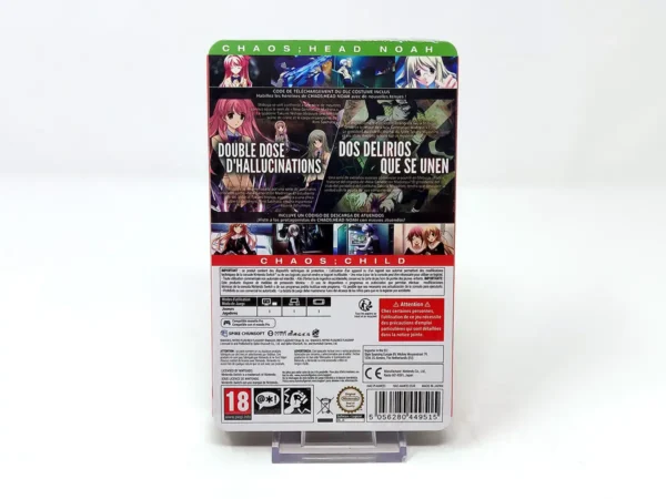 Parte trasera de CHAOS;HEAD NOAH / CHAOS;CHILD DOUBLE PACK (EUR) (Precintado) para Nintendo Switch, edición PAL EUR