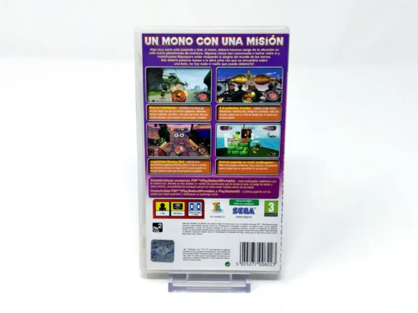 Parte trasera de Super Monkey Ball Adventure (ESP) (Essentials) para PSP, edición PAL España