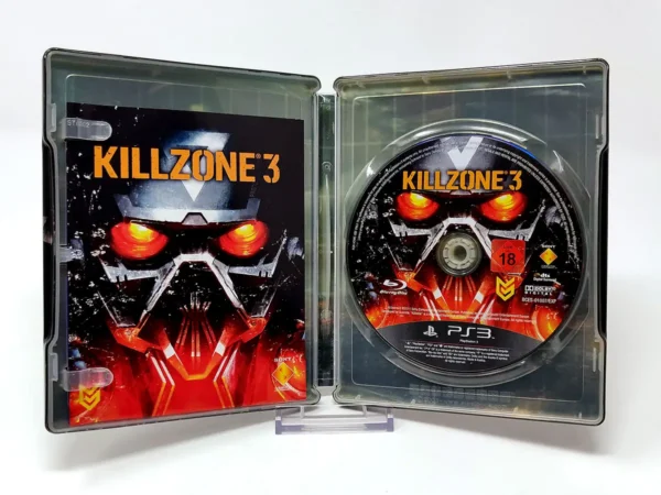 Interior del juego Killzone 3 (Edición Coleccionista) (ESP) (Steelbook) para PlayStation 3 con disco y manual