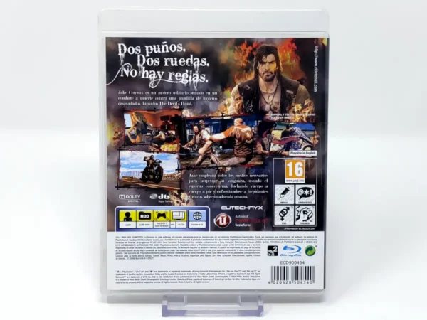 Parte trasera de Ride to Hell: Retribution (ESP) para PlayStation 3, edición PAL España