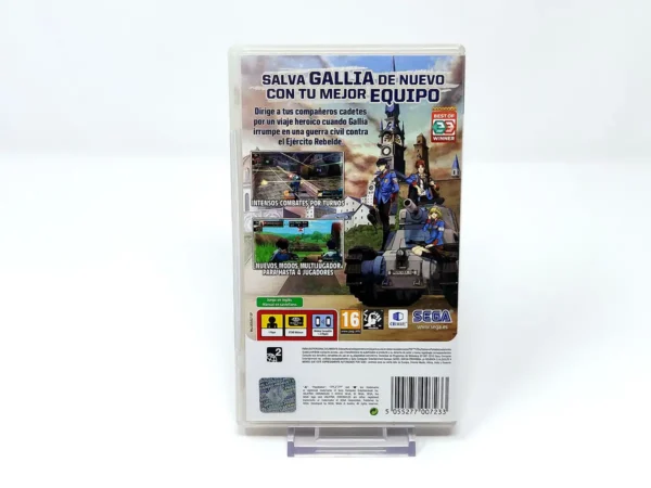 Parte trasera de Valkyria Chronicles II (ESP) para PSP, edición PAL España