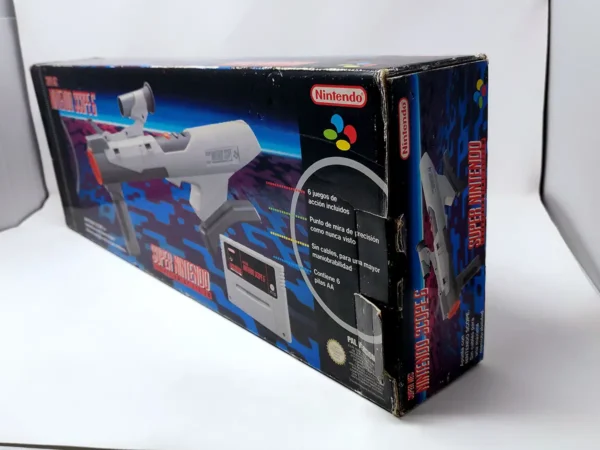 Parte trasera de Nintendo Scope 6 (ESP) para Nintendo SNES, edición PAL España