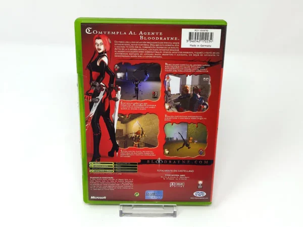 Parte trasera de BloodRayne (ESP) para XBOX, edición PAL España