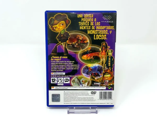 Parte trasera de Psychonauts (ESP) (Rebajado) para PlayStation 2, edición PAL España
