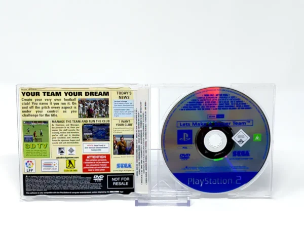 Parte trasera de Let's Make a Soccer Team! (EUR) (Promo) para PlayStation 2, edición PAL EUR