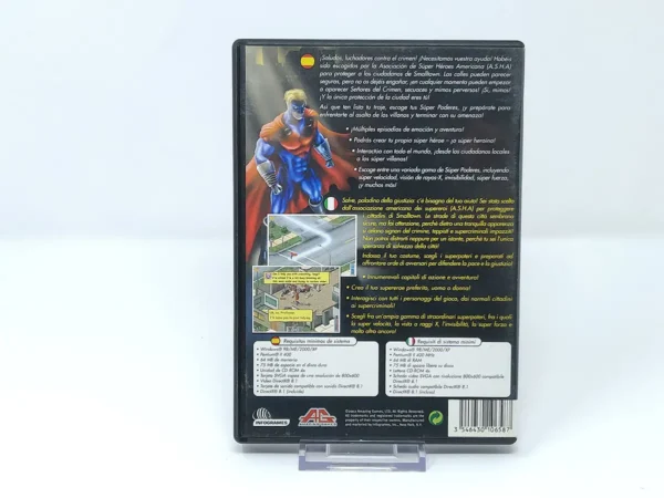 Interior del juego Hero X (ESP) para PC con disco y manual