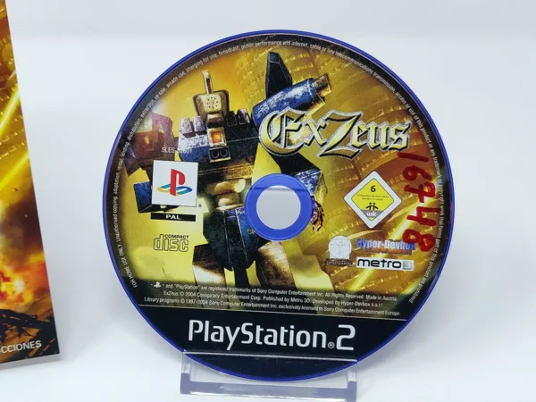 Interior del juego ExZeus (ESP) (Rebajado) para PlayStation 2 con disco y manual