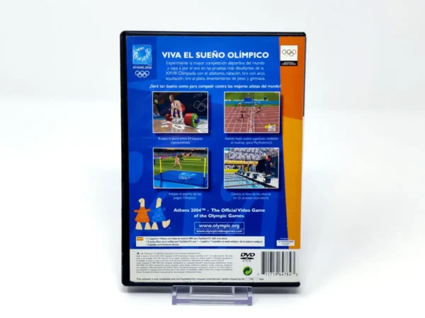 Parte trasera de Athens 2004 (ESP) para PlayStation 2, edición PAL España