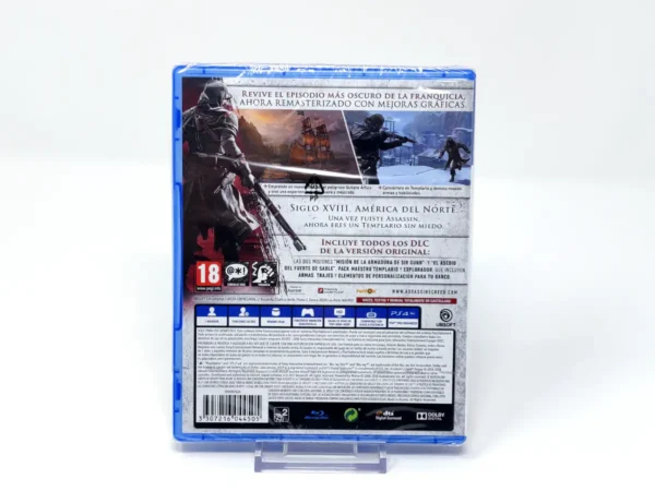 Parte trasera de Assassin's Creed: Rogue - Remastered (ESP) (Precintado) para PlayStation 4, edición PAL España