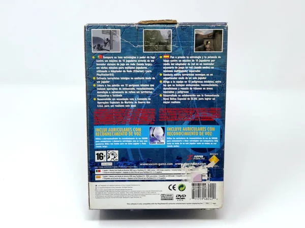 Parte trasera de SOCOM: U.S. Navy SEALs (ESP) (Pack con Auriculares) para PlayStation 2, edición PAL España