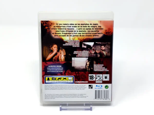 Parte trasera de Siren: Blood Curse (ESP) para PlayStation 3, edición PAL España