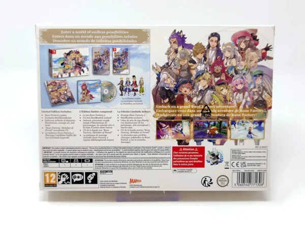 Parte trasera de Rune Factory 5: Limited Edition (ESP) (Precintado) para Nintendo Switch, edición PAL España