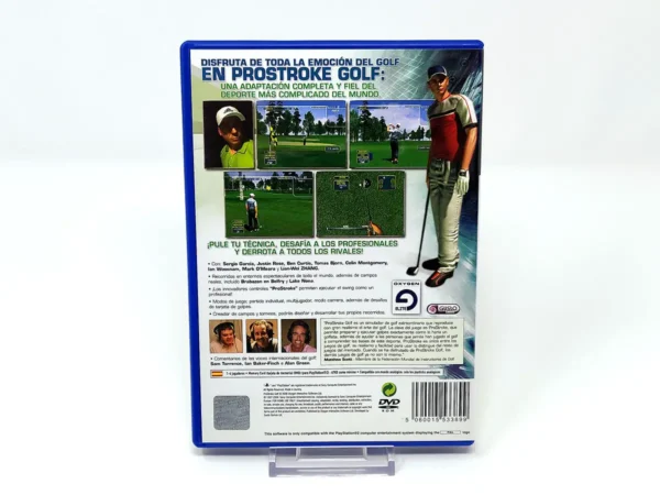 Parte trasera de ProStroke Golf (ESP) para PlayStation 2, edición PAL España