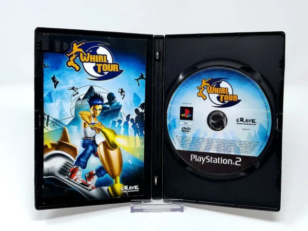 Interior del juego Whirl Tour (FRA) para PlayStation 2 con disco y manual