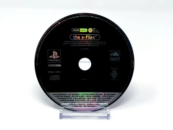 Lateral de la caja de The X-Files (ESP) (Promo) para PlayStation 1