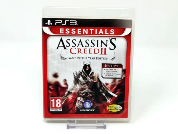 Portada de Assassin's Creed II (GOTY) (ESP) (Essentials) para PlayStation 3, edición PAL España, de segunda mano