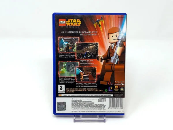 Parte trasera de LEGO Star Wars: El videojuego (ESP) para PlayStation 2, edición PAL España
