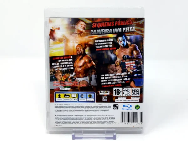 Parte trasera de TNA Impact! Total Nonstop Action Wrestling (ESP) para PlayStation 3, edición PAL España