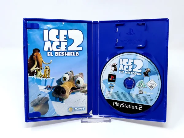 Interior del juego Ice Age 2: El Deshielo (ESP) para PlayStation 2 con disco y manual