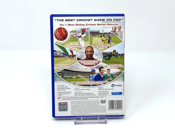 Parte trasera de Brian Lara International Cricket 2005 (UK) (Rebajado) para PlayStation 2, edición PAL UK