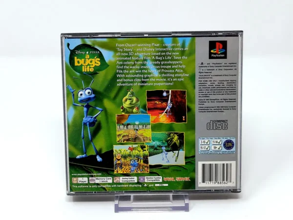 Parte trasera de Disney/Pixar: A Bug's Life (UK) (Platinum) (Rebajado) para PlayStation 1, edición PAL UK