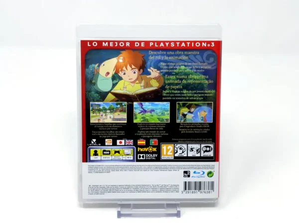 Parte trasera de Ni no Kuni: La Ira de la Bruja Blanca (ESP) (Essentials) para PlayStation 3, edición PAL España