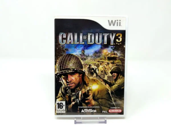 Portada de Call of Duty 3 (ESP) para Nintendo Wii, edición PAL España, de segunda mano