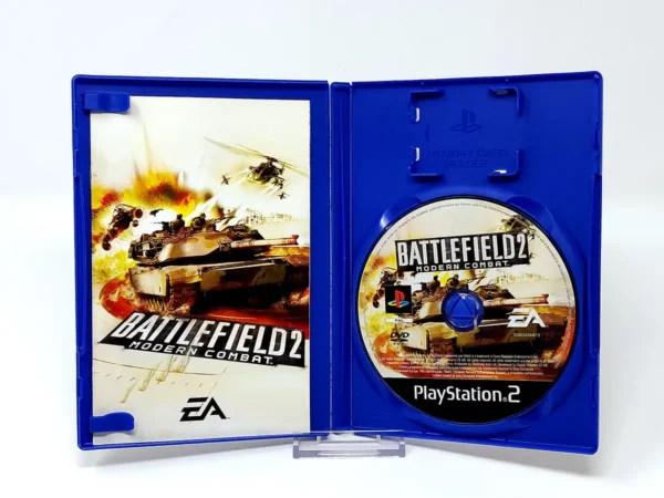 Interior del juego Battlefield 2: Modern Combat (ESP) para PlayStation 2 con disco y manual