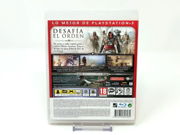 Parte trasera de Assassin's Creed IV: Black Flag (ESP) (Essentials) para PlayStation 3, edición PAL España