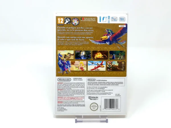 Parte trasera de The Legend of Zelda: Skyward Sword (ESP) para Nintendo Wii, edición PAL España