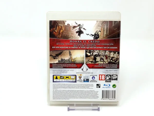 Parte trasera de Assassin's Creed II (ESP) (v1) para PlayStation 3, edición PAL España