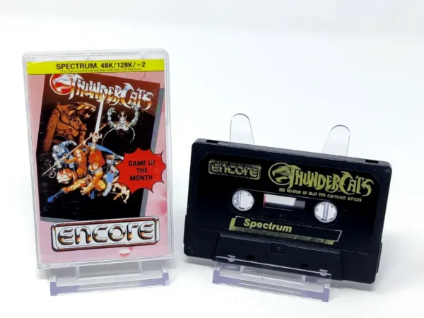 Interior del juego Thundercats (Encore) para Sinclair ZX Spectrum con disco y manual