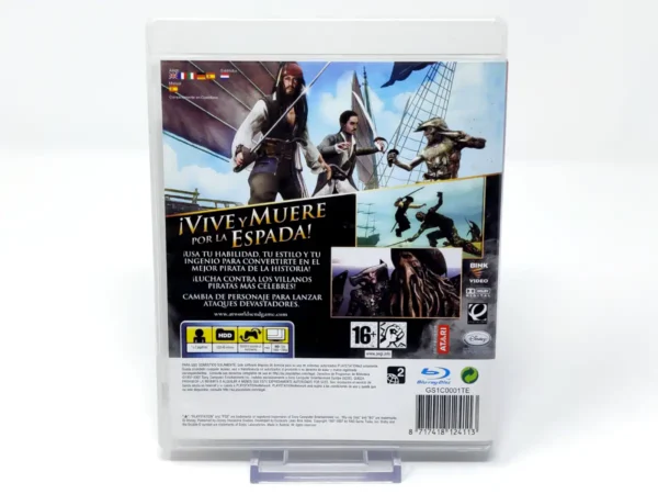 Parte trasera de Piratas del Caribe: En el Fin del Mundo (ESP) para PlayStation 3, edición PAL España