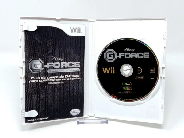 Interior del juego Disney G-Force (ESP) para Nintendo Wii con disco y manual
