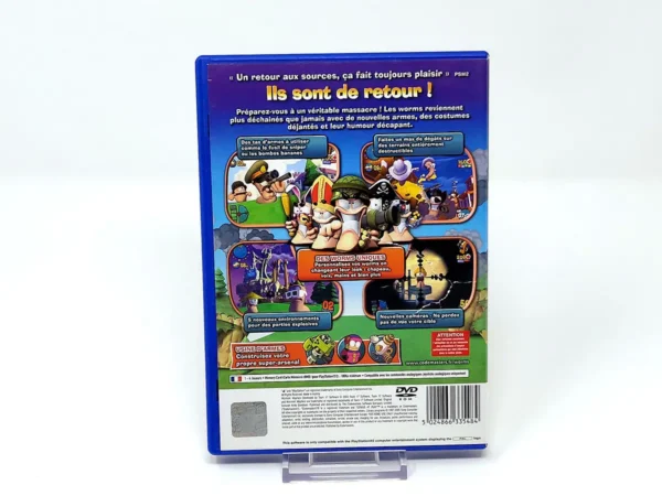Parte trasera de Worms 4: Mayhem (FRA) (v2) para PlayStation 2, edición PAL Francia
